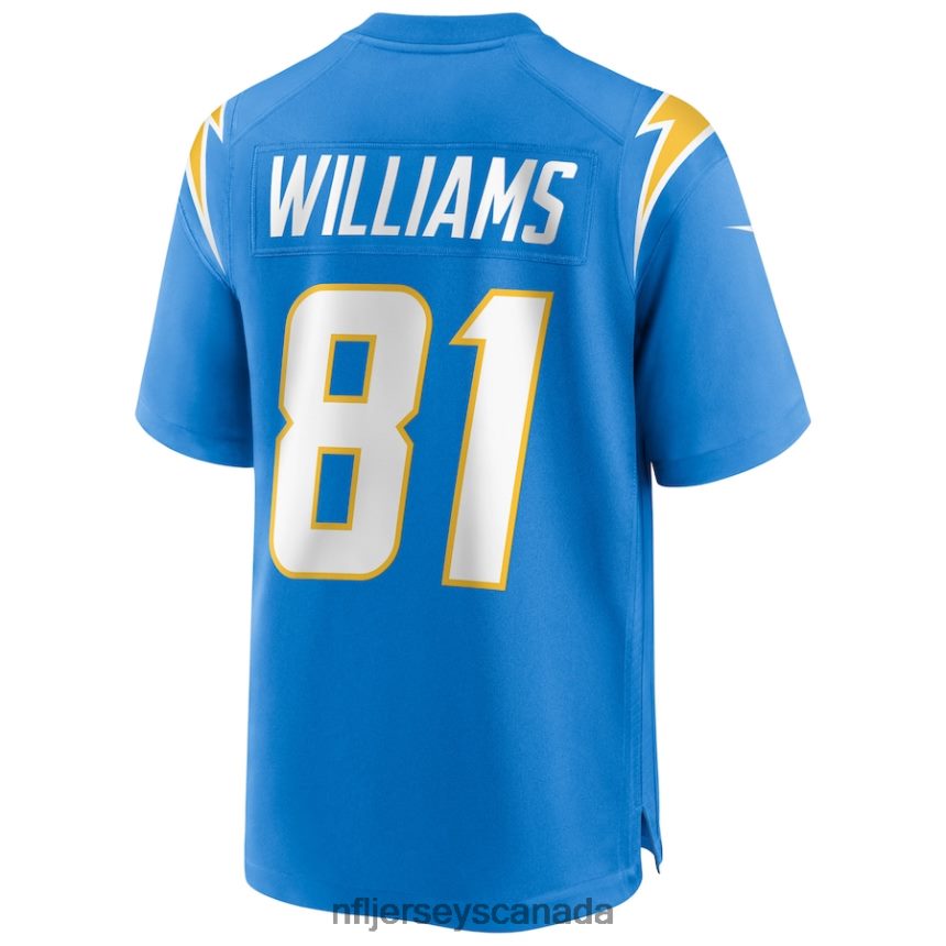 Men Los Angeles Chargers Mike Williams Nike Powder Blue Game Jersey Clothing NFL TBXFR62391