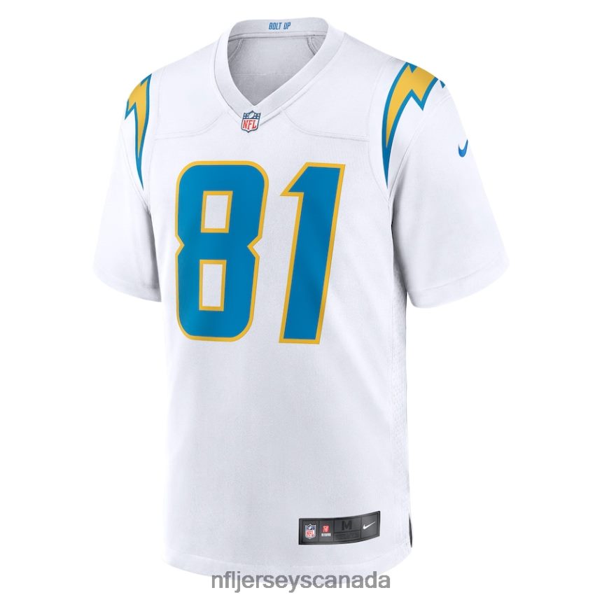 Men Los Angeles Chargers Mike Williams Nike White Game Jersey Clothing NFL TBXFR6988