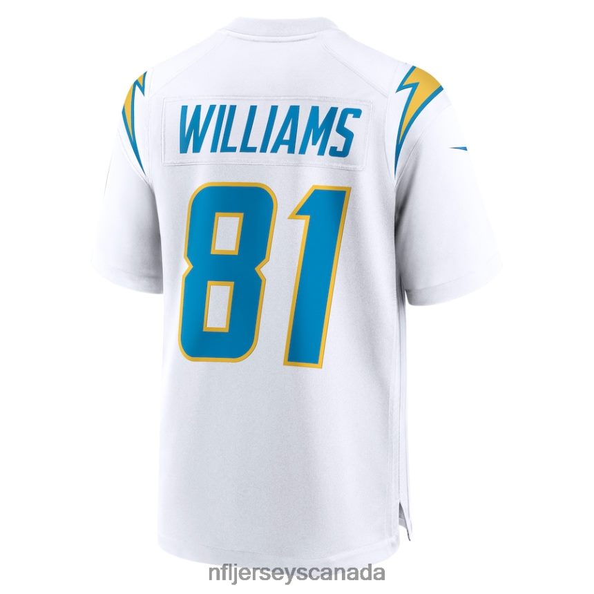 Men Los Angeles Chargers Mike Williams Nike White Game Jersey Clothing NFL TBXFR6988