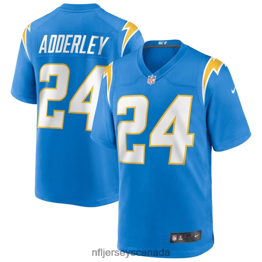 Men Los Angeles Chargers Nasir Adderley Nike Powder Blue Game Jersey Clothing NFL TBXFR64545