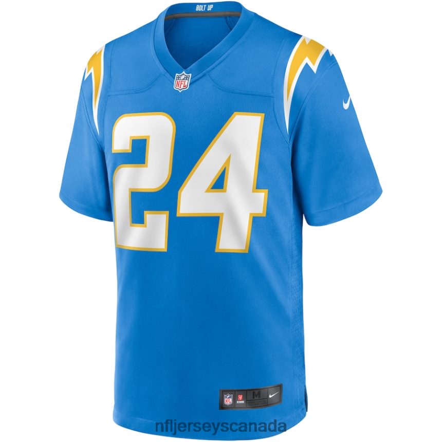 Men Los Angeles Chargers Nasir Adderley Nike Powder Blue Game Jersey Clothing NFL TBXFR64545