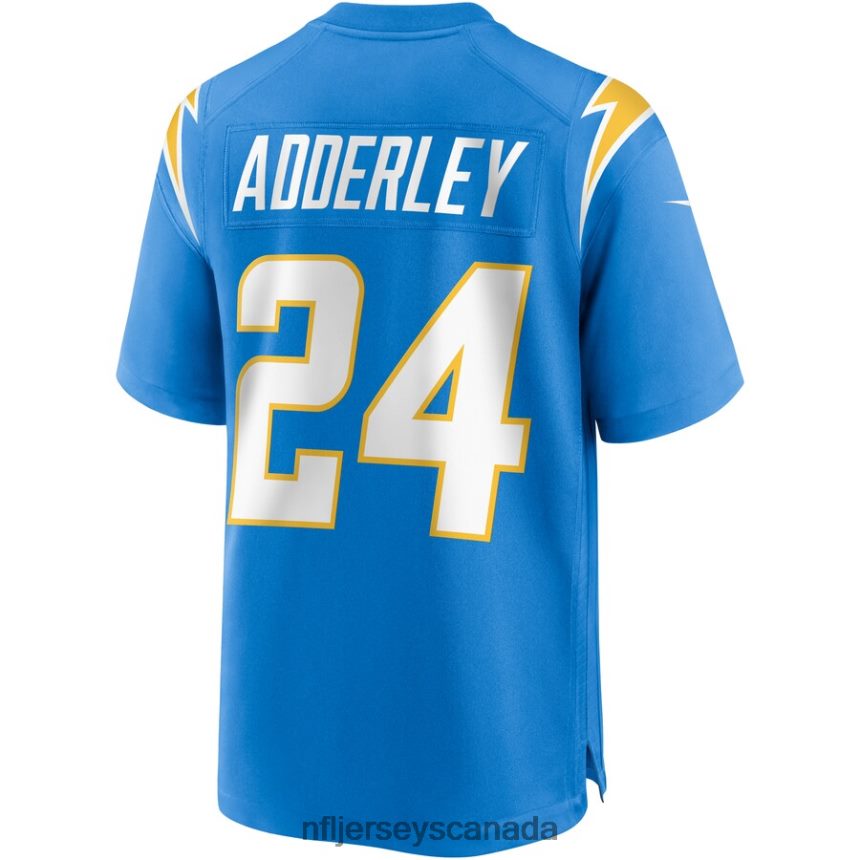 Men Los Angeles Chargers Nasir Adderley Nike Powder Blue Game Jersey Clothing NFL TBXFR64545