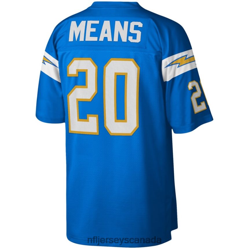 Men Los Angeles Chargers Natrone Means Mitchell  Ness Powder Blue 1994 Legacy Replica Jersey Clothing NFL TBXFR62719