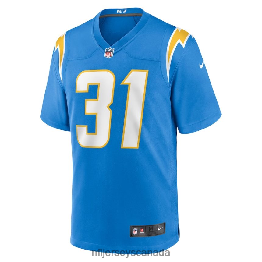 Men Los Angeles Chargers Nick Niemann Nike Powder Blue Game Player Jersey Clothing NFL TBXFR64790