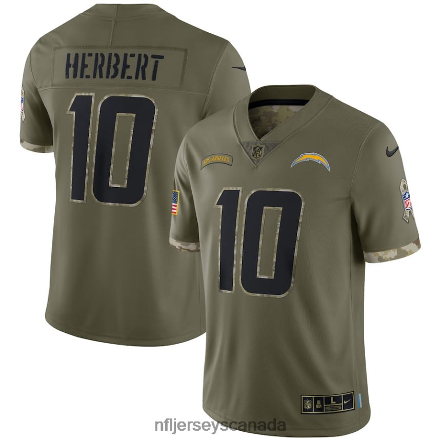 Men Los Angeles Chargers Nike Olive 2022 Salute To Service Limited Jersey Clothing NFL TBXFR61741