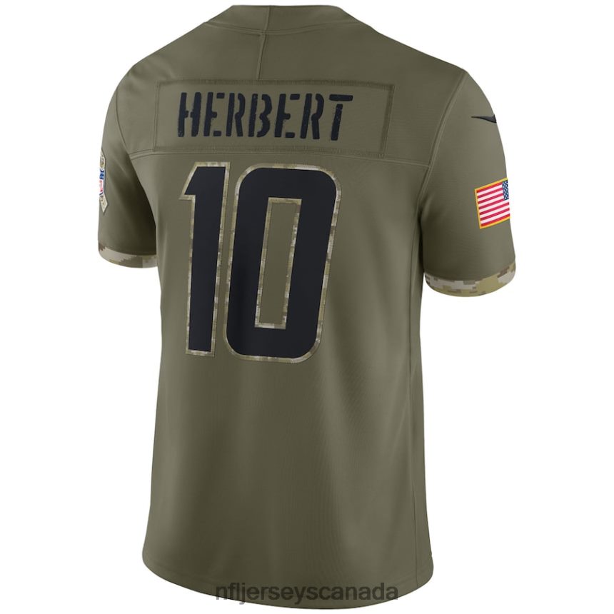 Men Los Angeles Chargers Nike Olive 2022 Salute To Service Limited Jersey Clothing NFL TBXFR61741