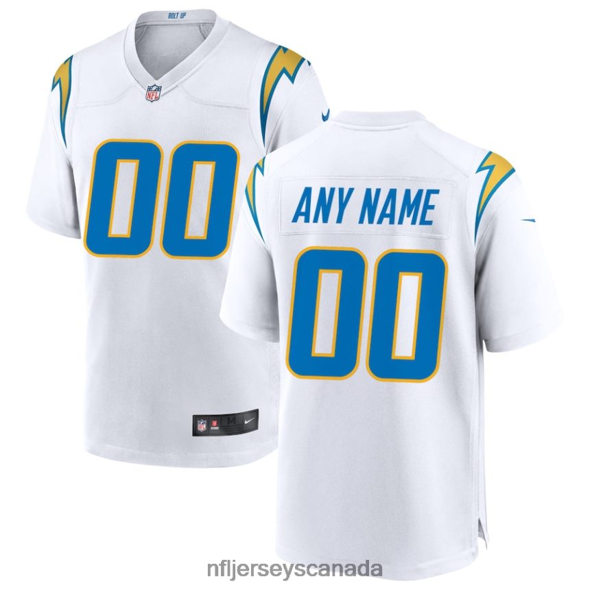 Men Los Angeles Chargers Nike White Custom Game Jersey Clothing NFL TBXFR6421