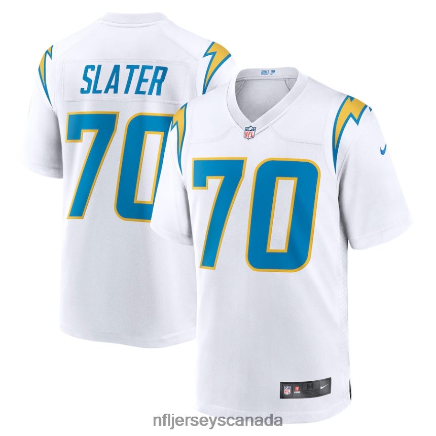 Men Los Angeles Chargers Rashawn Slater Nike White Game Jersey Clothing NFL TBXFR61354
