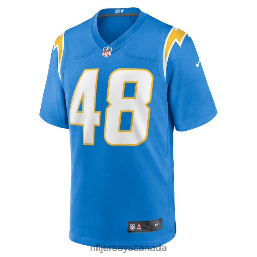Men Los Angeles Chargers Stone Smartt Nike Powder Blue Game Player Jersey Clothing NFL TBXFR64773