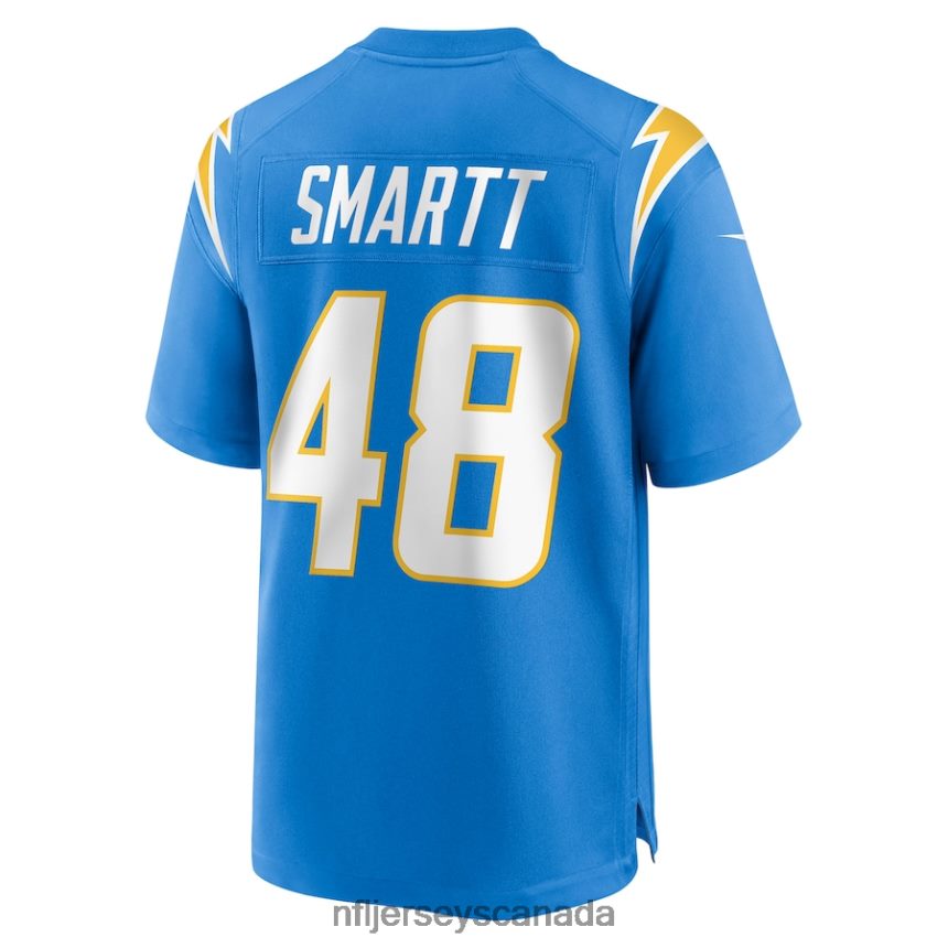 Men Los Angeles Chargers Stone Smartt Nike Powder Blue Game Player Jersey Clothing NFL TBXFR64773