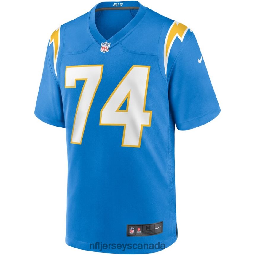 Men Los Angeles Chargers Storm Norton Nike Powder Blue Team Game Jersey Clothing NFL TBXFR66127