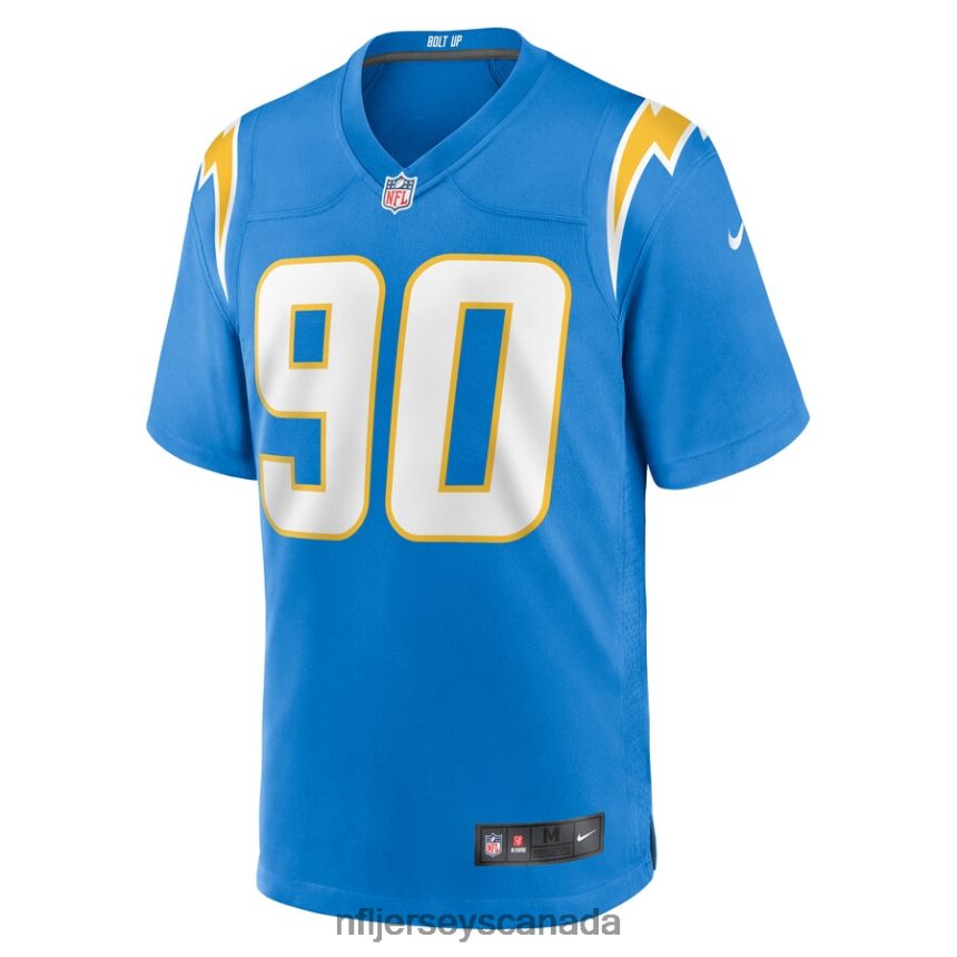 Men Los Angeles Chargers Tyeler Davison Nike Powder Blue Home Game Player Jersey Clothing NFL TBXFR66227