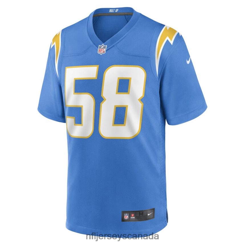 Men Los Angeles Chargers Tyreek Maddox-Williams Nike Powder Blue Game Player Jersey Clothing NFL TBXFR65957