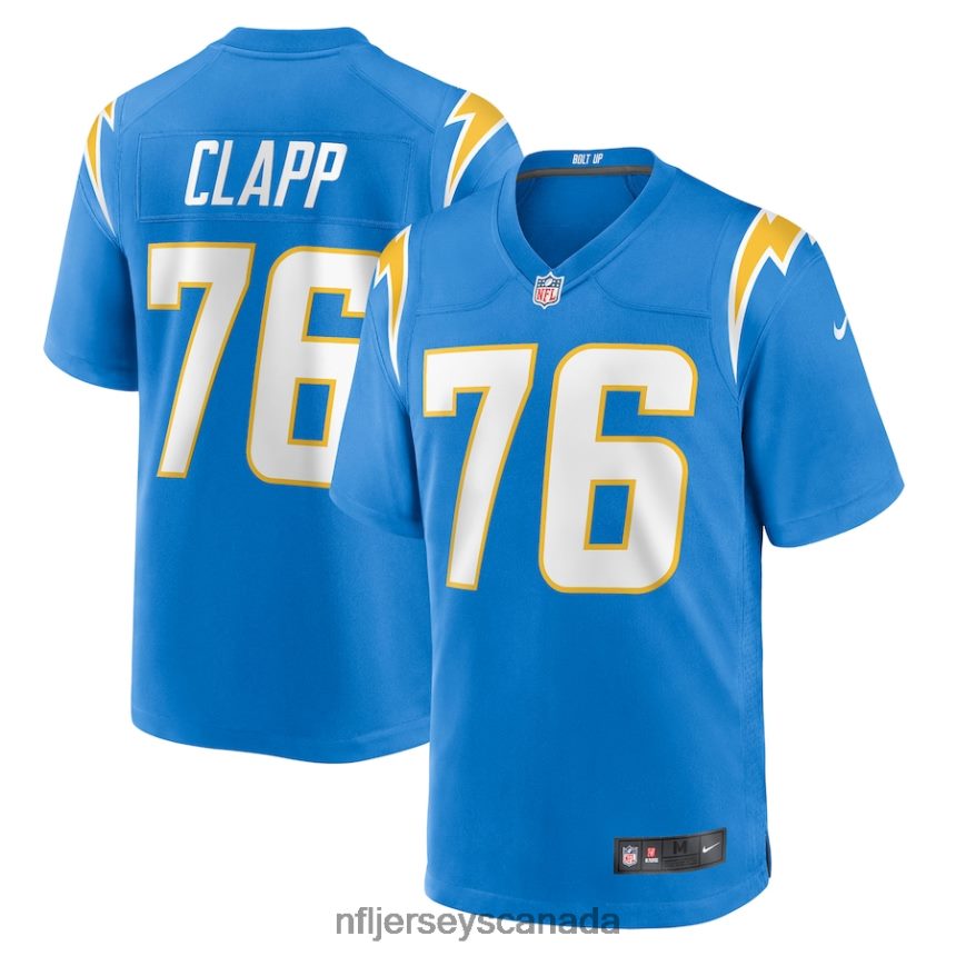 Men Los Angeles Chargers Will Clapp Nike Powder Blue Game Jersey Clothing NFL TBXFR63796