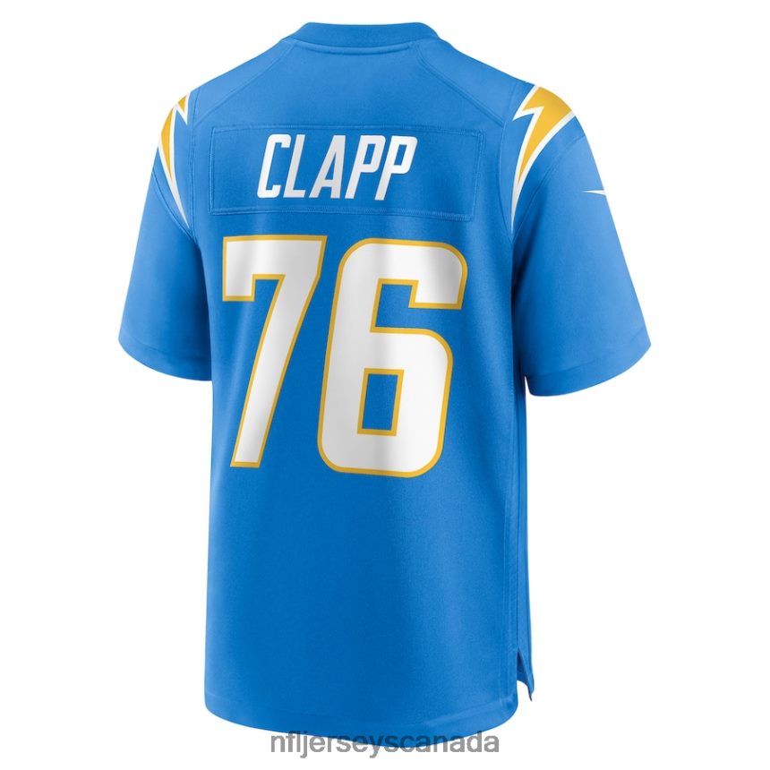 Men Los Angeles Chargers Will Clapp Nike Powder Blue Game Jersey Clothing NFL TBXFR63796