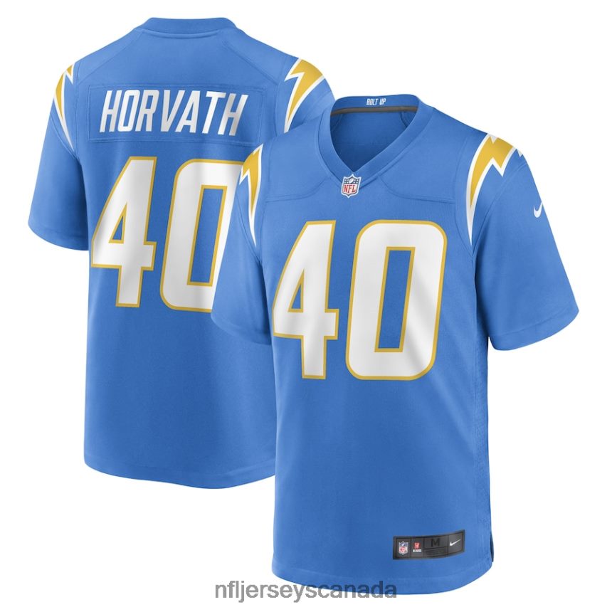 Men Los Angeles Chargers Zander Horvath Nike Powder Blue Game Player Jersey Clothing NFL TBXFR64067