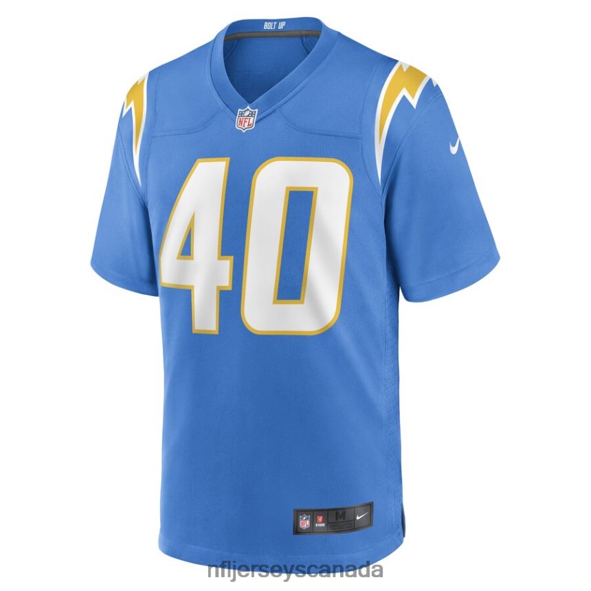 Men Los Angeles Chargers Zander Horvath Nike Powder Blue Game Player Jersey Clothing NFL TBXFR64067