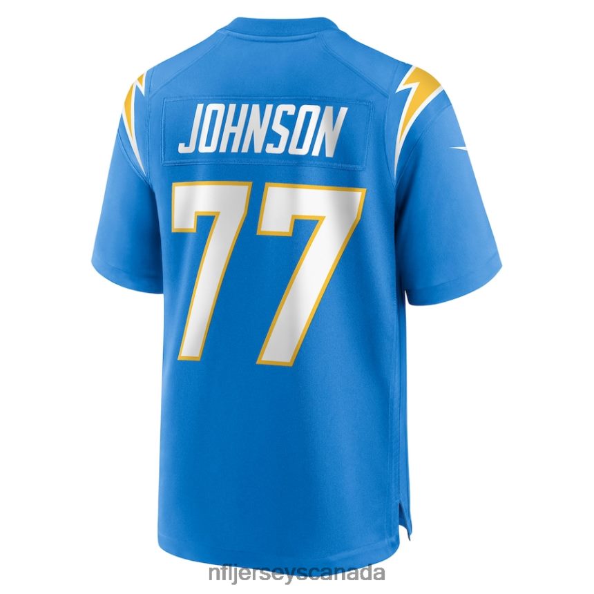 Men Los Angeles Chargers Zion Johnson Nike Powder Blue Player Game Jersey Clothing NFL TBXFR62503