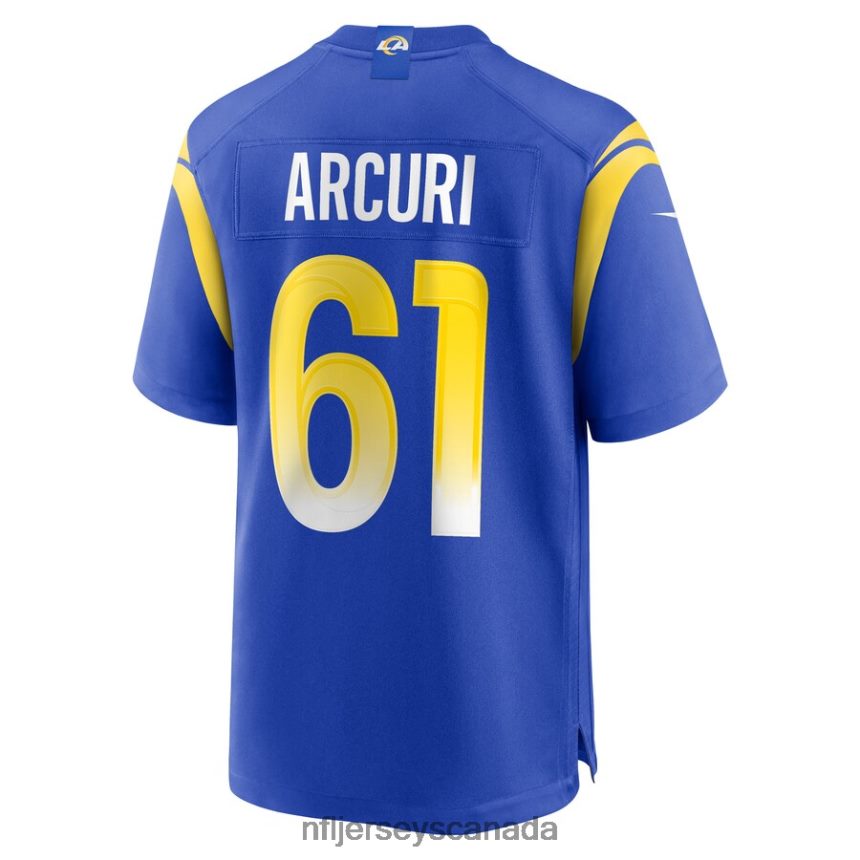 Men Los Angeles Rams AJ Arcuri Nike Royal Game Player Jersey Clothing NFL TBXFR64066