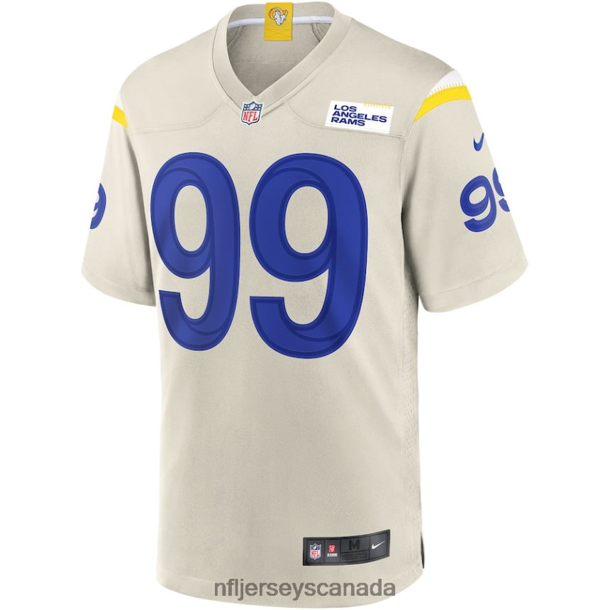 Men Los Angeles Rams Aaron Donald Nike Bone Game Jersey Clothing NFL TBXFR6603