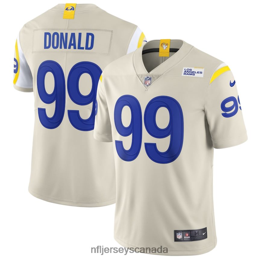 Men Los Angeles Rams Aaron Donald Nike Bone Vapor Limited Jersey Clothing NFL TBXFR61185