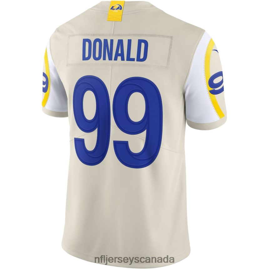 Men Los Angeles Rams Aaron Donald Nike Bone Vapor Limited Jersey Clothing NFL TBXFR61185