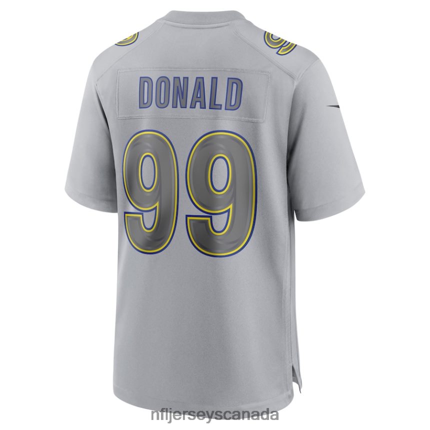 Men Los Angeles Rams Aaron Donald Nike Gray Atmosphere Fashion Game Jersey Clothing NFL TBXFR63053