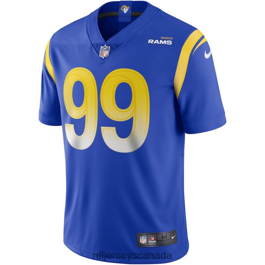 Men Los Angeles Rams Aaron Donald Nike Royal Vapor Limited Jersey Clothing NFL TBXFR6468