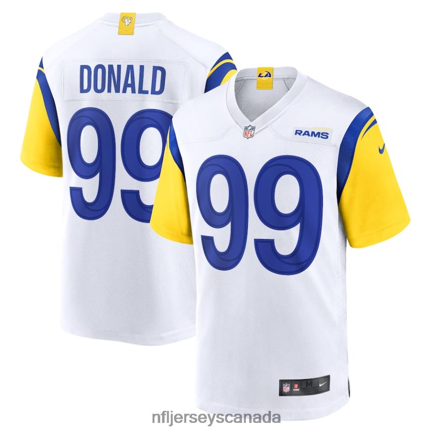 Men Los Angeles Rams Aaron Donald Nike White Alternate Player Game Jersey Clothing NFL TBXFR65097