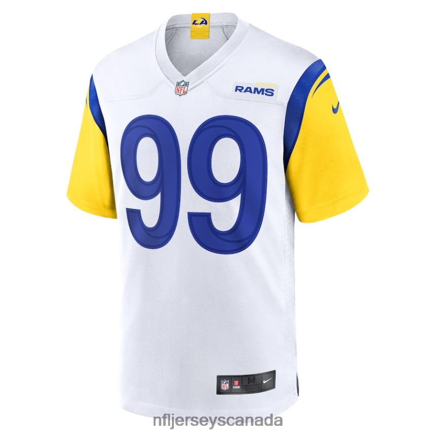Men Los Angeles Rams Aaron Donald Nike White Alternate Player Game Jersey Clothing NFL TBXFR65097