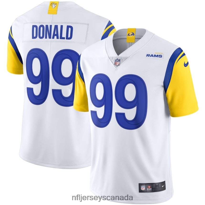 Men Los Angeles Rams Aaron Donald Nike White Alternate Vapor Limited Jersey Clothing NFL TBXFR6178