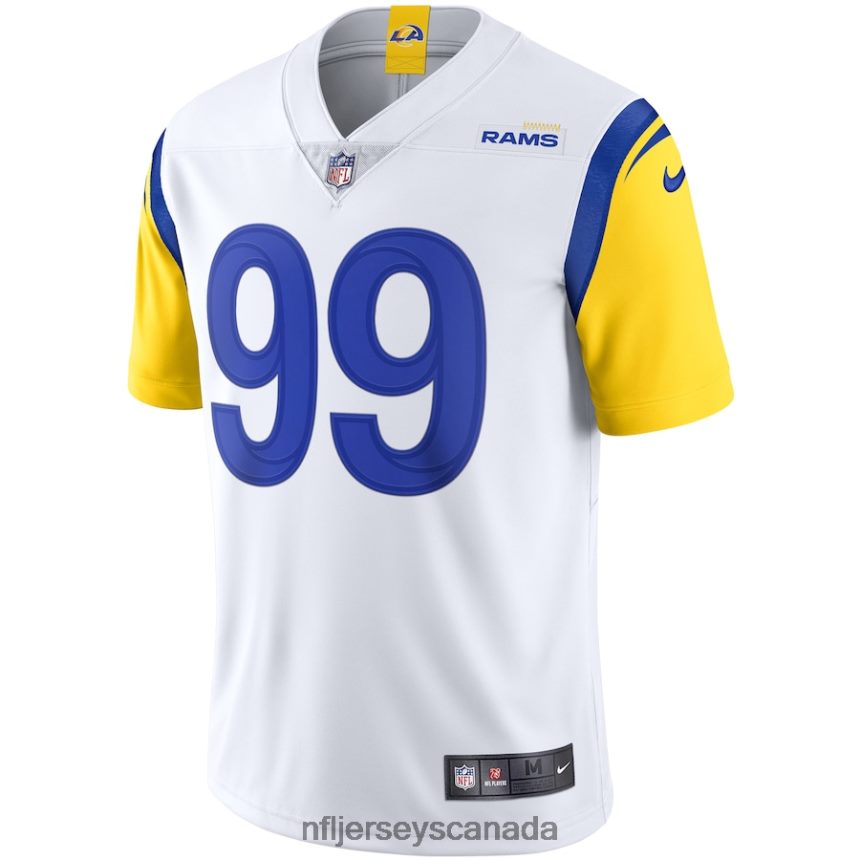 Men Los Angeles Rams Aaron Donald Nike White Alternate Vapor Limited Jersey Clothing NFL TBXFR6178