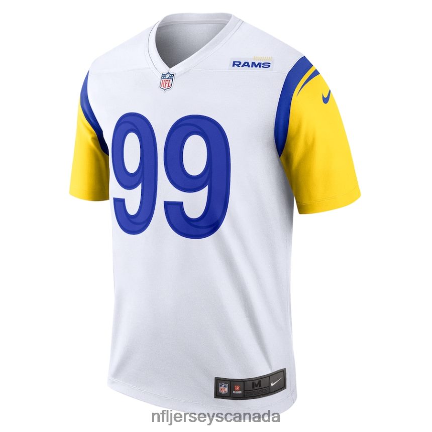 Men Los Angeles Rams Aaron Donald Nike White Legend Jersey Clothing NFL TBXFR61747