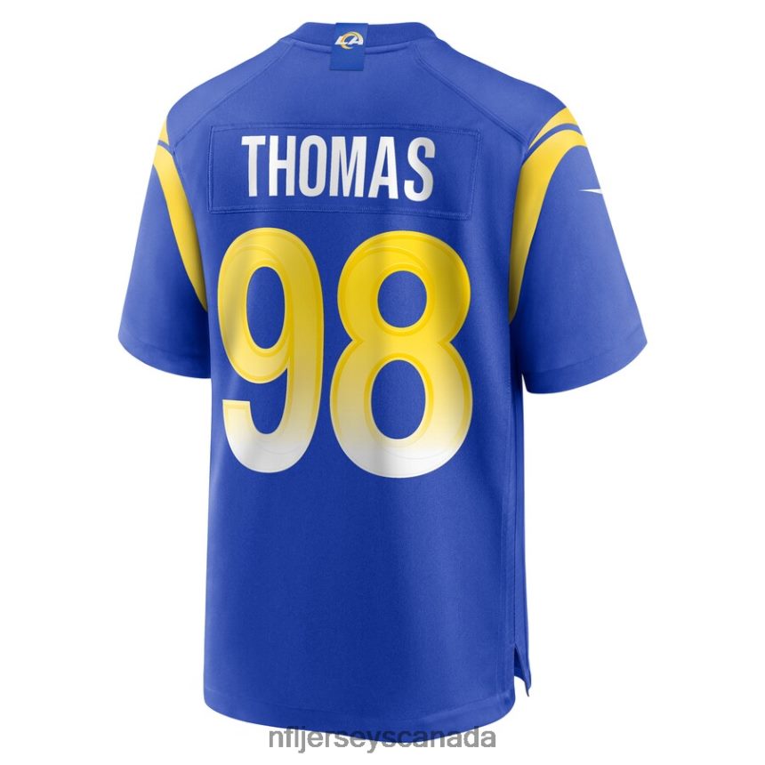 Men Los Angeles Rams Brayden Thomas Nike Royal Game Player Jersey Clothing NFL TBXFR66633