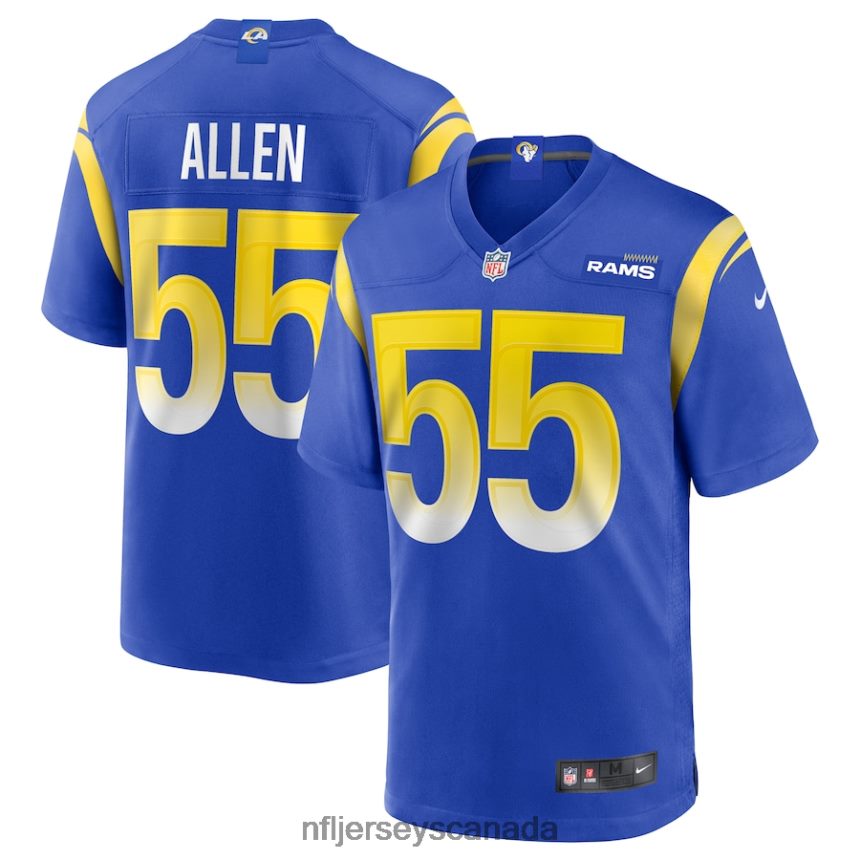 Men Los Angeles Rams Brian Allen Nike Royal Game Jersey Clothing NFL TBXFR65337