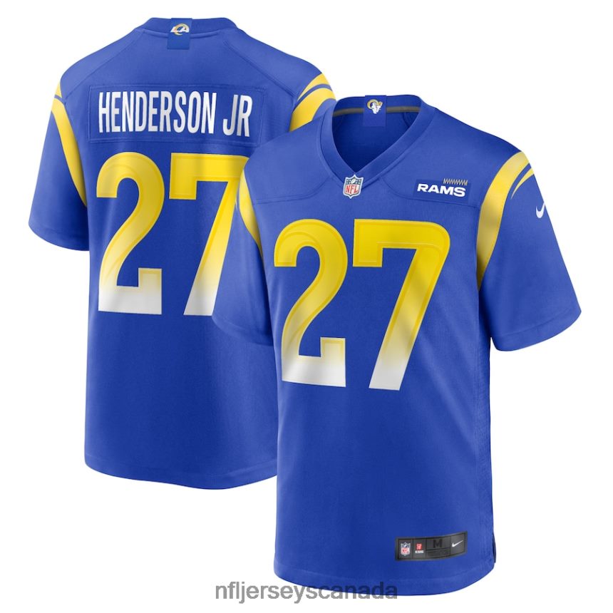 Men Los Angeles Rams Darrell Henderson Jr Nike Royal Game Jersey Clothing NFL TBXFR64617