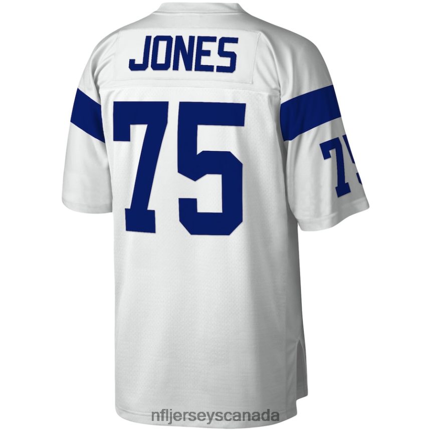 Men Los Angeles Rams Deacon Jones Mitchell  Ness White 1969 Legacy Replica Jersey Clothing NFL TBXFR63787