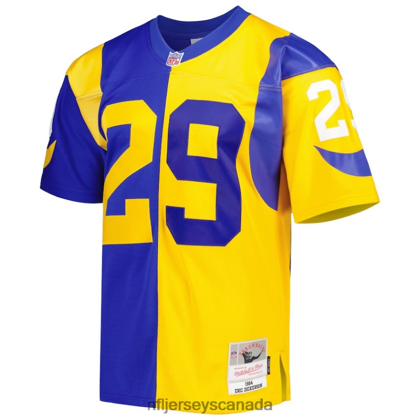 Men Los Angeles Rams Eric Dickerson Mitchell  Ness Royal/Gold 1984 Split Legacy Replica Jersey Clothing NFL TBXFR61366