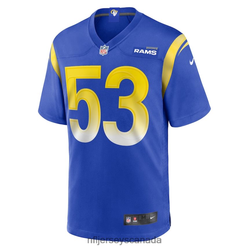 Men Los Angeles Rams Ernest Jones Nike Royal Team Game Player Jersey Clothing NFL TBXFR64761