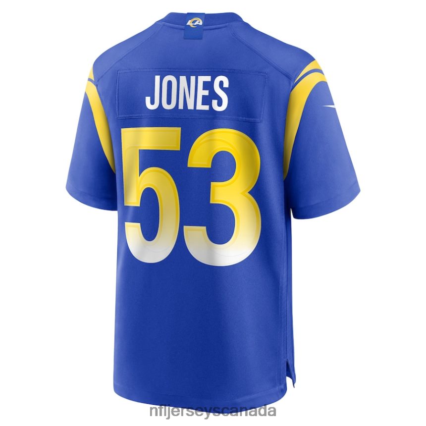 Men Los Angeles Rams Ernest Jones Nike Royal Team Game Player Jersey Clothing NFL TBXFR64761
