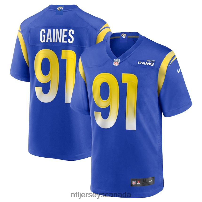 Men Los Angeles Rams Greg Gaines Nike Royal Game Jersey Clothing NFL TBXFR64882