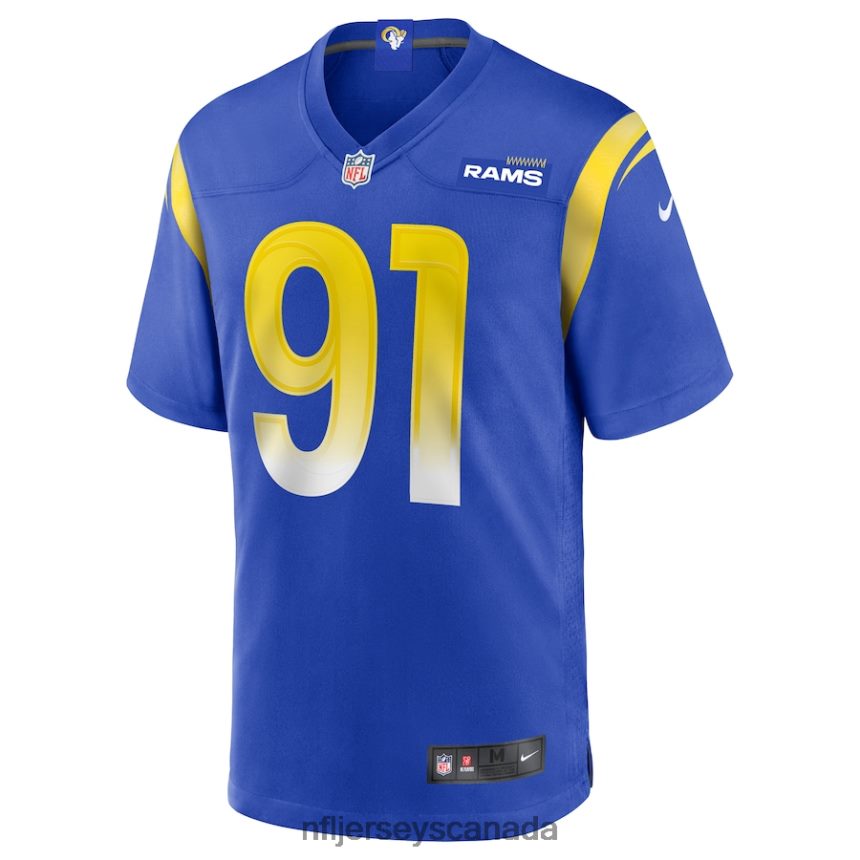 Men Los Angeles Rams Greg Gaines Nike Royal Game Jersey Clothing NFL TBXFR64882