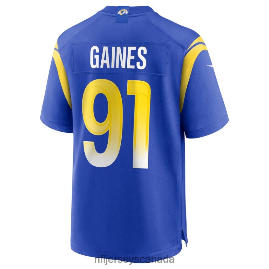 Men Los Angeles Rams Greg Gaines Nike Royal Game Jersey Clothing NFL TBXFR64882