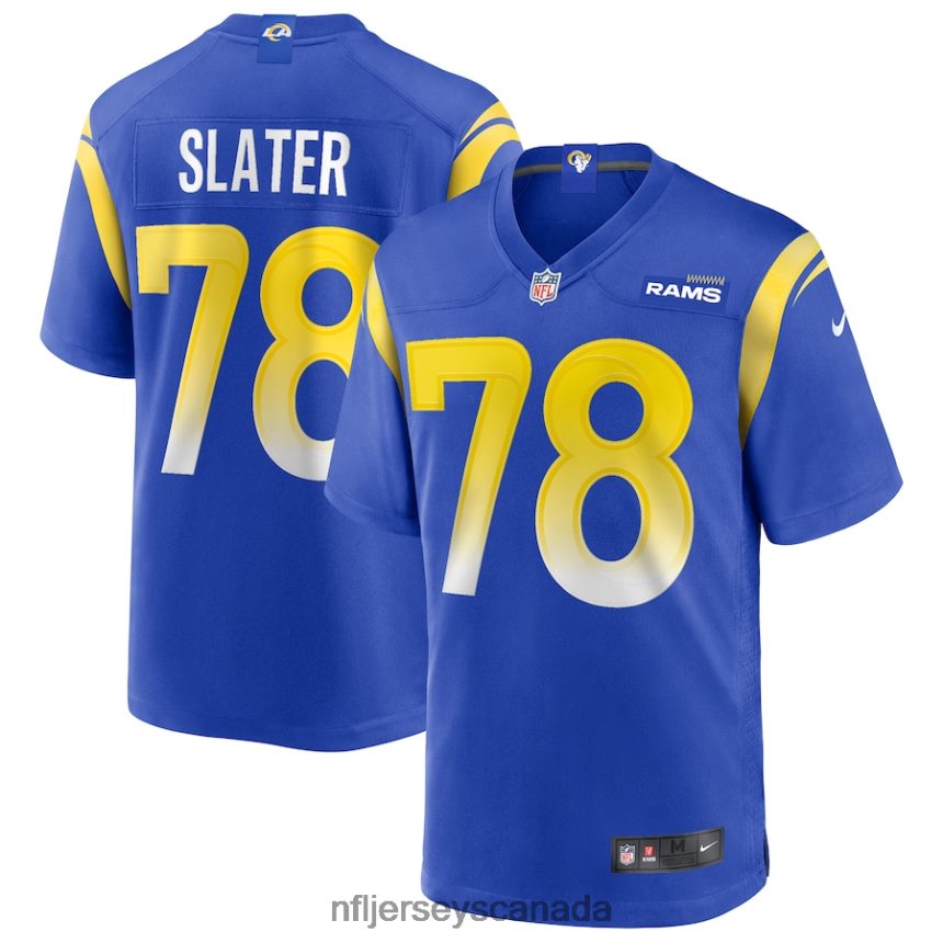 Men Los Angeles Rams Jackie Slater Nike Royal Game Retired Player Jersey Clothing NFL TBXFR64781