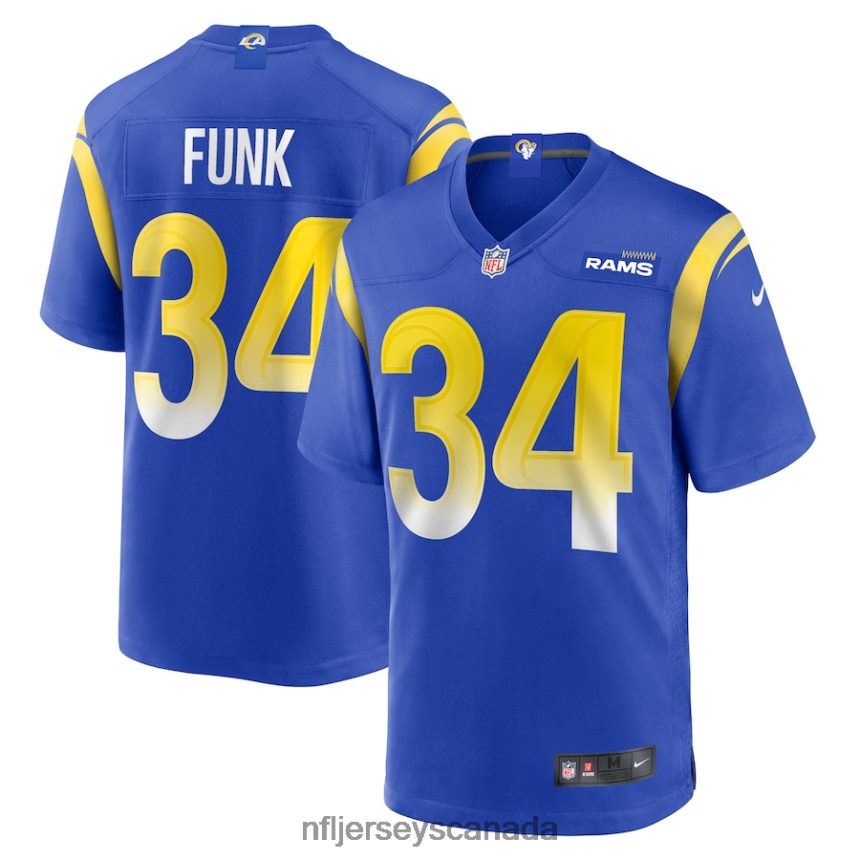 Men Los Angeles Rams Jake Funk Nike Royal Game Player Jersey Clothing NFL TBXFR66503