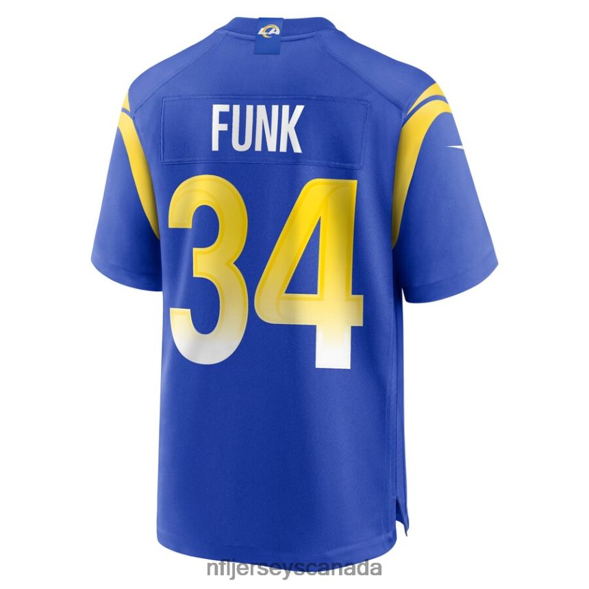 Men Los Angeles Rams Jake Funk Nike Royal Game Player Jersey Clothing NFL TBXFR66503