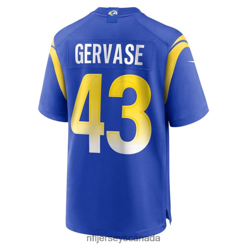 Men Los Angeles Rams Jake Gervase Nike Royal Game Player Jersey Clothing NFL TBXFR64229