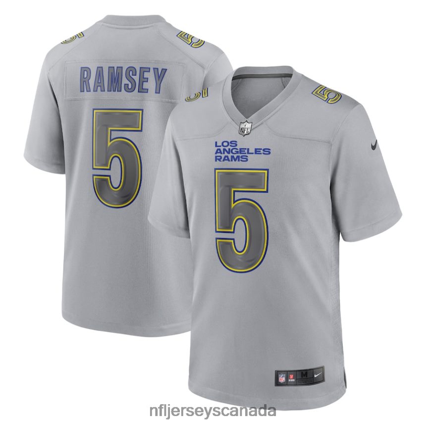 Men Los Angeles Rams Jalen Ramsey Nike Gray Atmosphere Fashion Game Jersey Clothing NFL TBXFR61780