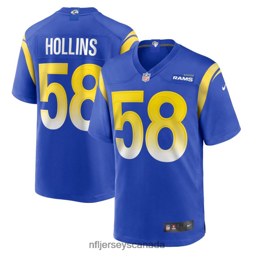 Men Los Angeles Rams Justin Hollins Nike Royal Game Jersey Clothing NFL TBXFR66989