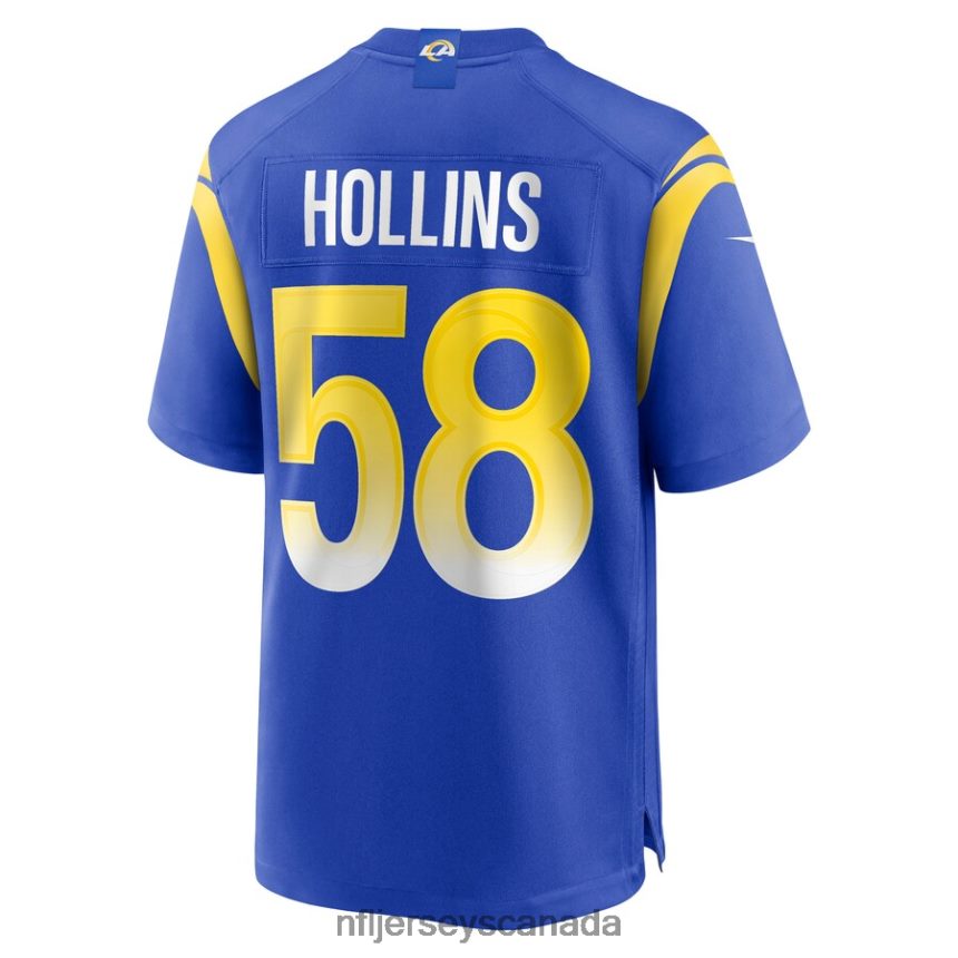 Men Los Angeles Rams Justin Hollins Nike Royal Game Jersey Clothing NFL TBXFR66989